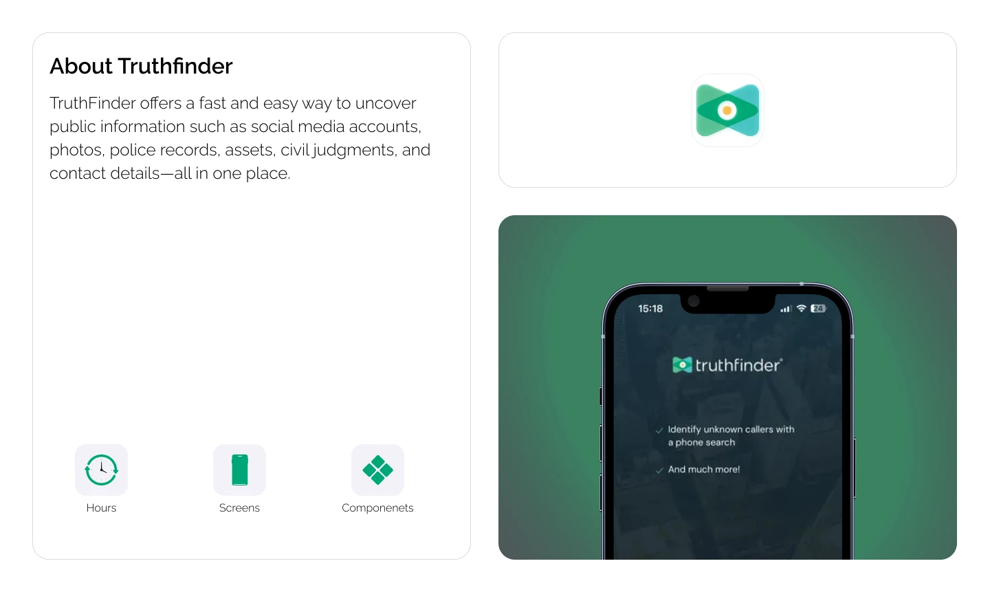 TruthFinder screen 1