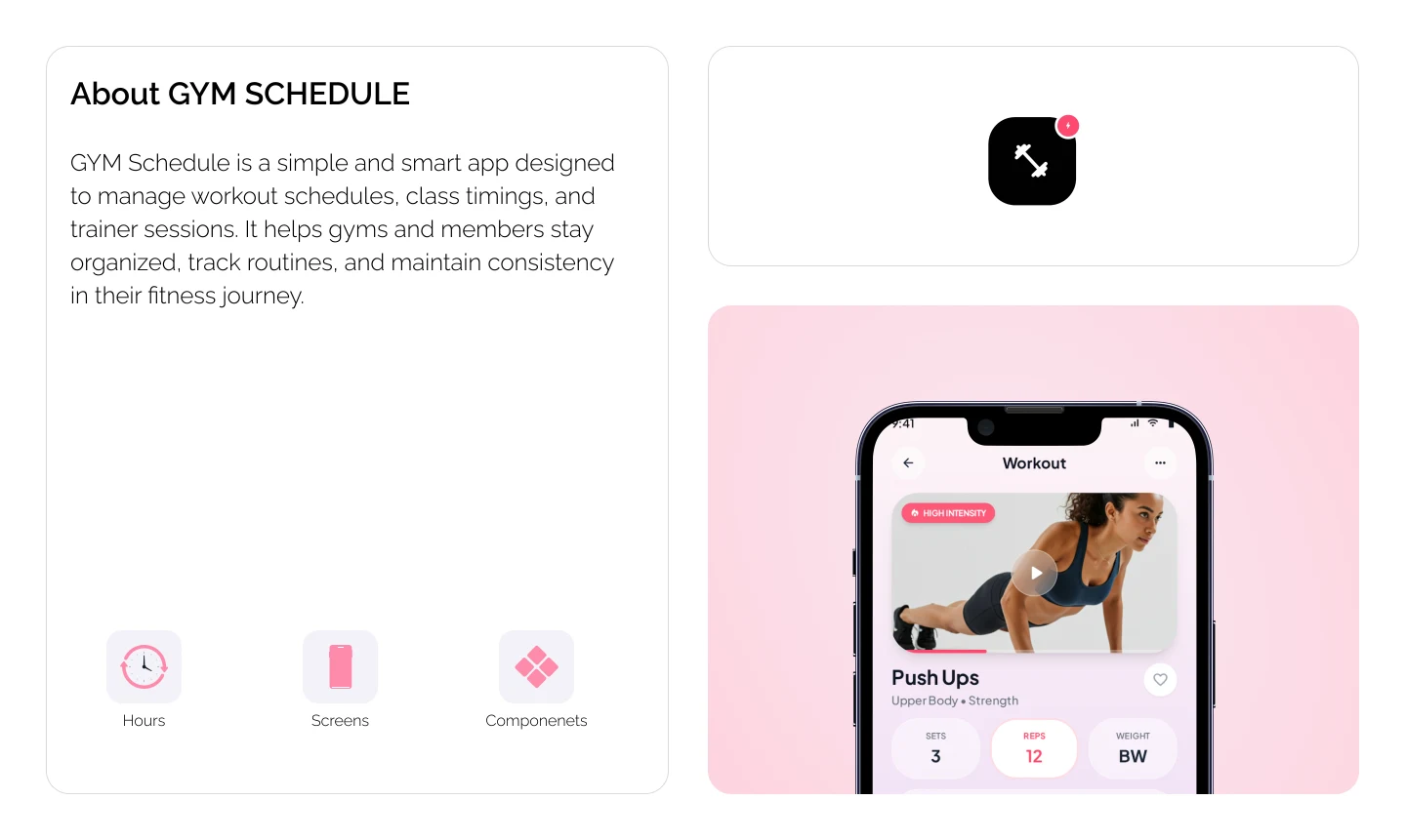 Online Gym screen 1