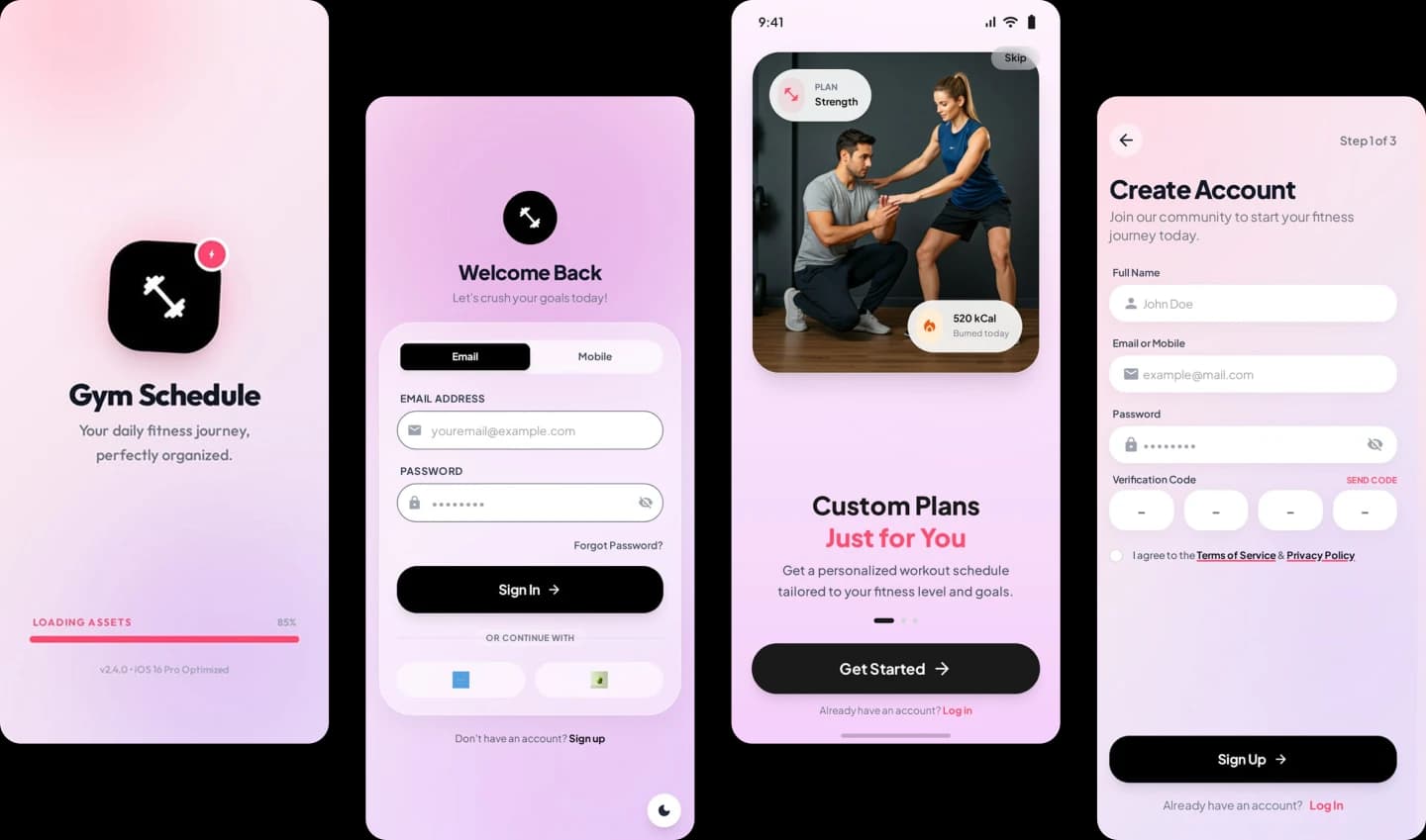 Online Gym screen 3
