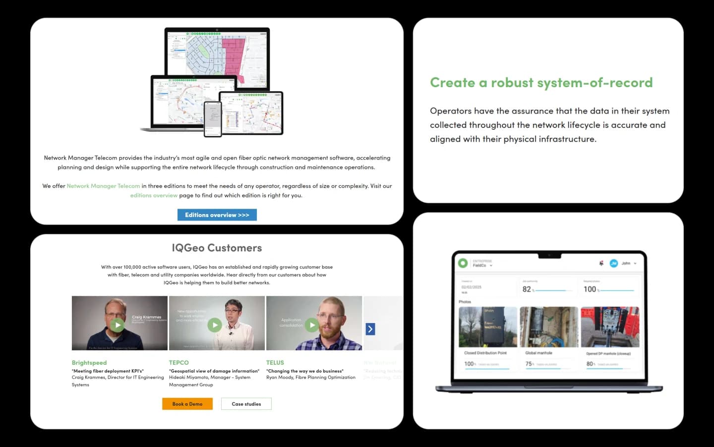 IQGeo analytics dashboard