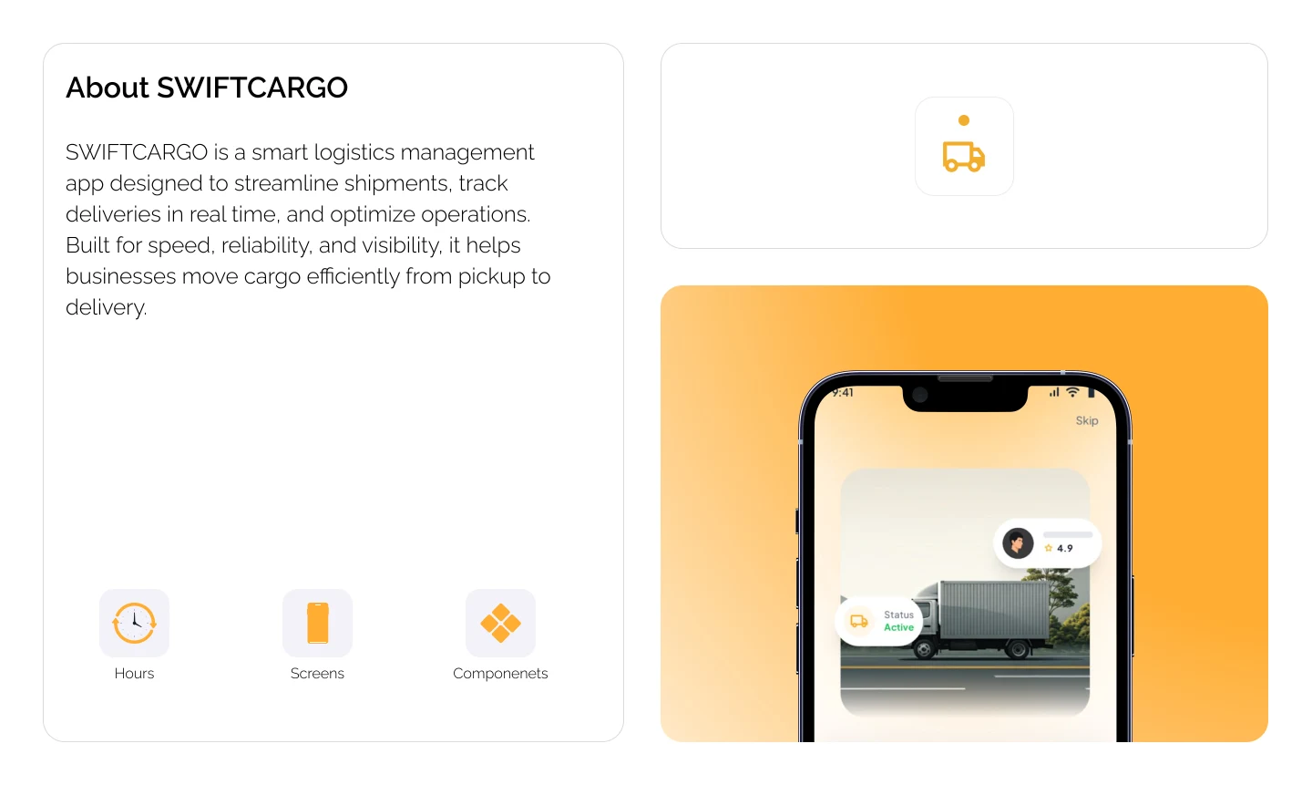 Online Logistics screen 1